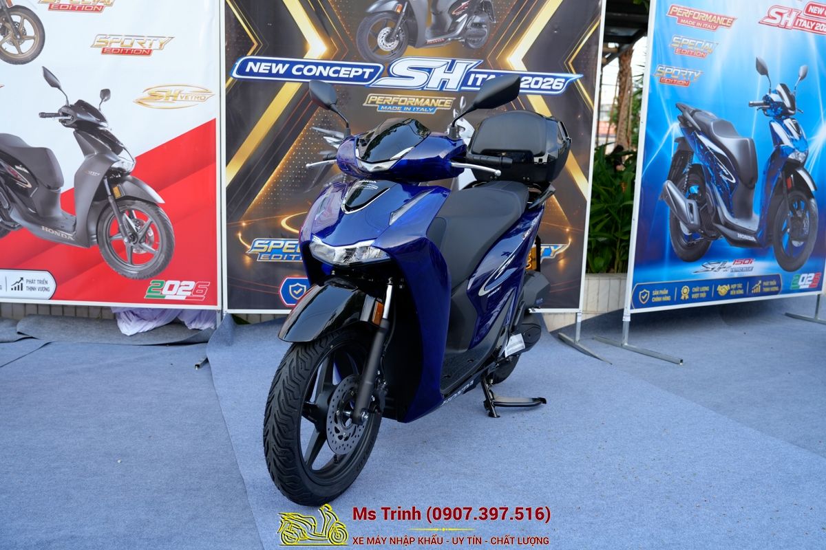 Honda SH150 Vetro Blue 2026 Limited Edition - Siêu phẩm SH Ý dàn áo xanh trong suốt cực hiếm tại Lâm Đồng